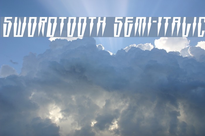 Swordtooth Semi-Italic Font examples