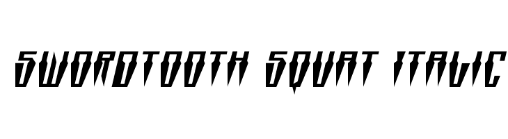 Swordtooth Squat Italic  Fuentes Gratis Descargar
