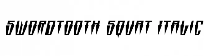 Swordtooth Squat Italic  Descarca Fonturi Gratis