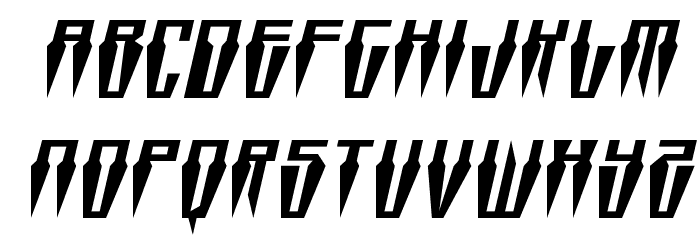 Swordtooth Squat Italic Font LOWERCASE