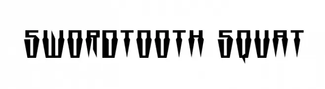 Swordtooth Squat  Frei Schriftart Herunterladen