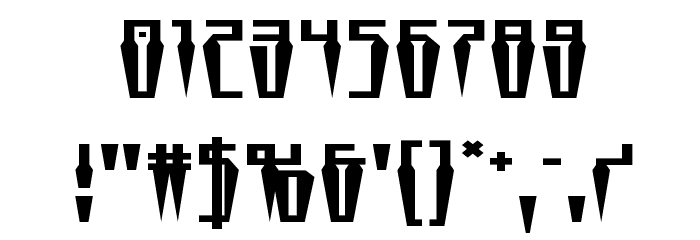 Swordtooth Squat Font OTHER CHARS