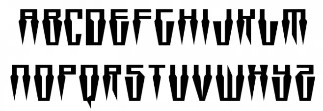 Swordtooth Squat Caratteri MINUSCOLO
