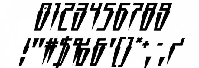 Swordtooth Super-Italic Font OTHER CHARS