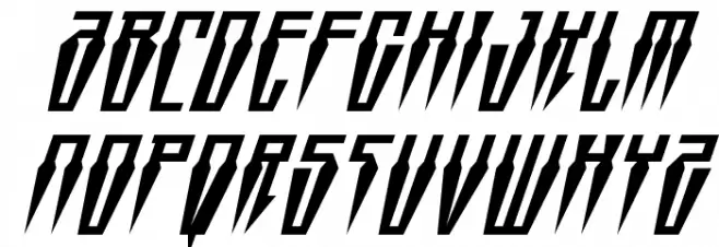 Swordtooth Super-Italic Шрифта ВЕРХНИЙ
