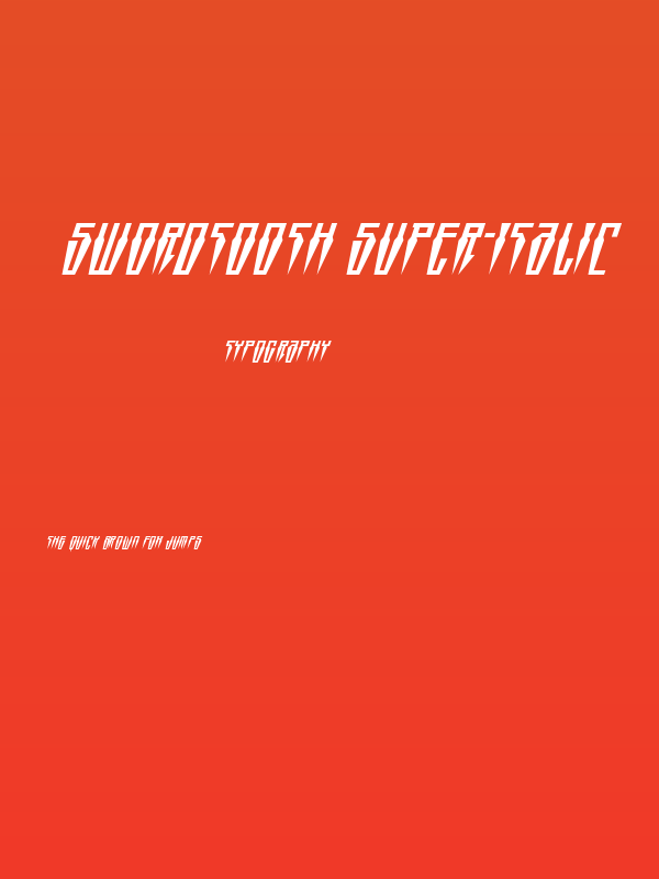 Swordtooth Super-Italic Poster