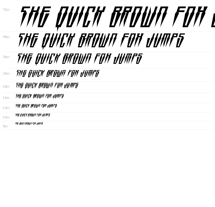 Swordtooth Super-Italic Waterfall