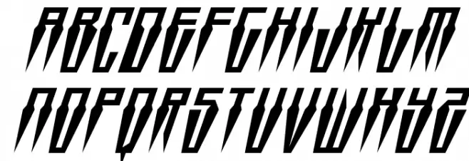 Swordtooth Super-Italic फ़ॉन्ट लोअरकेस