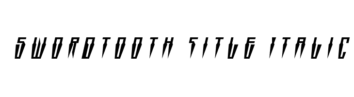Swordtooth Title Italic  Frei Schriftart Herunterladen