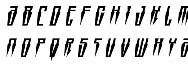 Swordtooth Title Italic 字体 大写