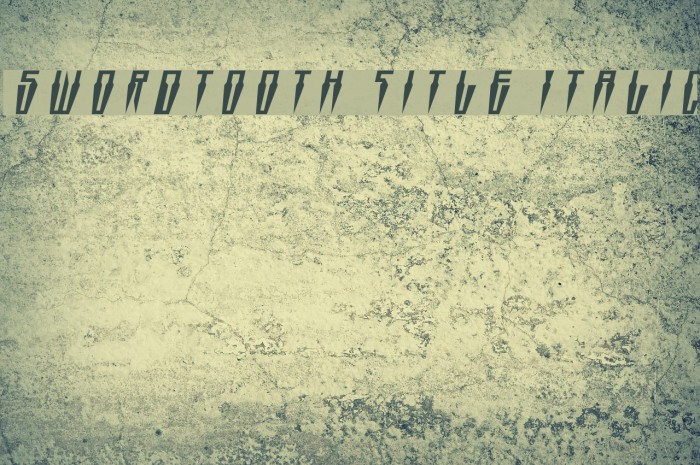 Swordtooth Title Italic Font examples