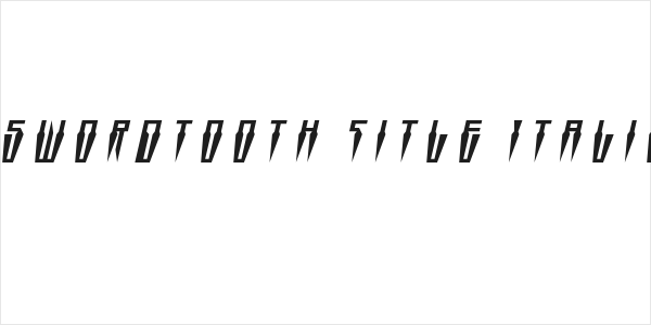 Swordtooth Title Italic Logo