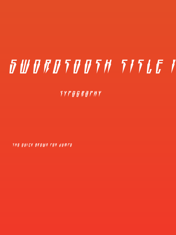 Swordtooth Title Italic Poster