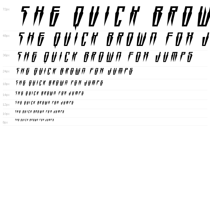 Swordtooth Title Italic Waterfall