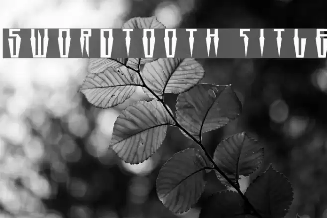 Swordtooth Title Font examples