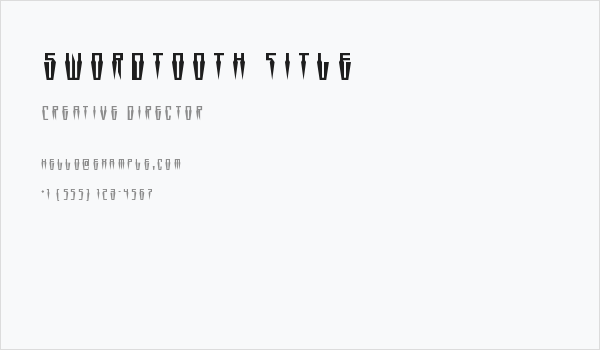Swordtooth Title Business Card