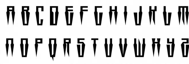 Swordtooth Title Caratteri MINUSCOLO