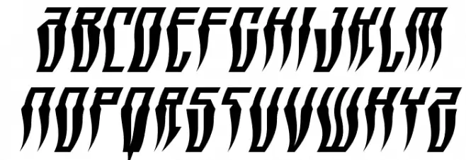 Swordtooth Warped Italic フォント 大文字
