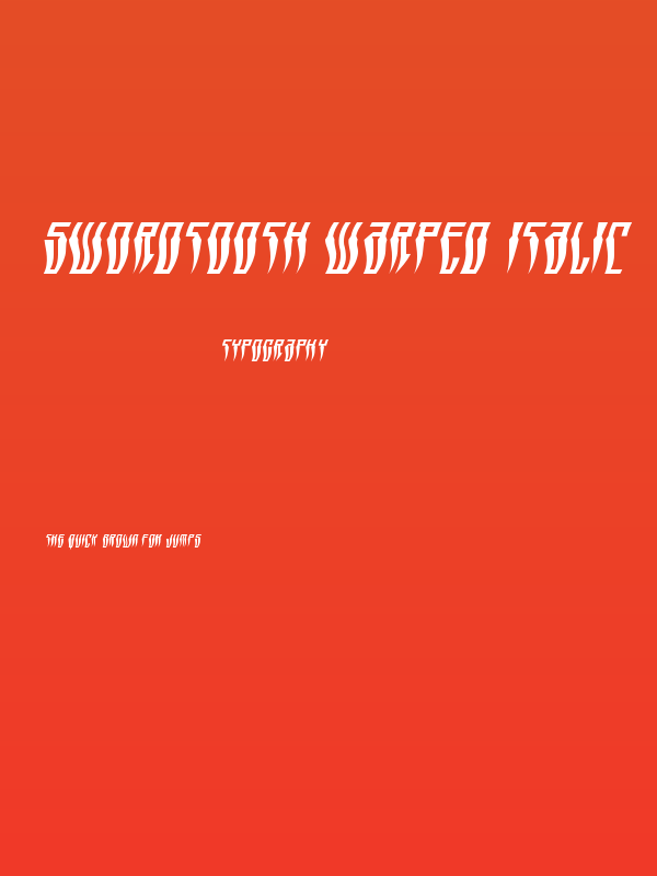 Swordtooth Warped Italic Poster