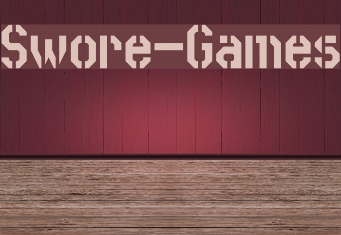 Swore-Games Font examples