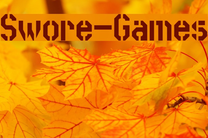 Swore-Games Font examples