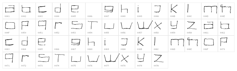 swallow Character Map