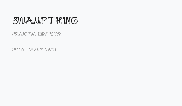 swampthing Business Card