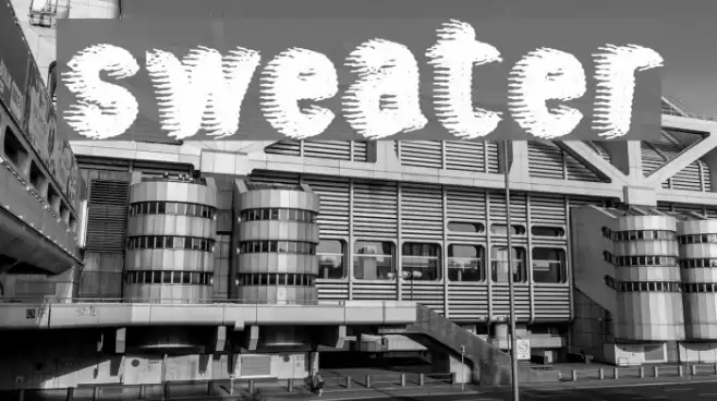 sweater Font examples