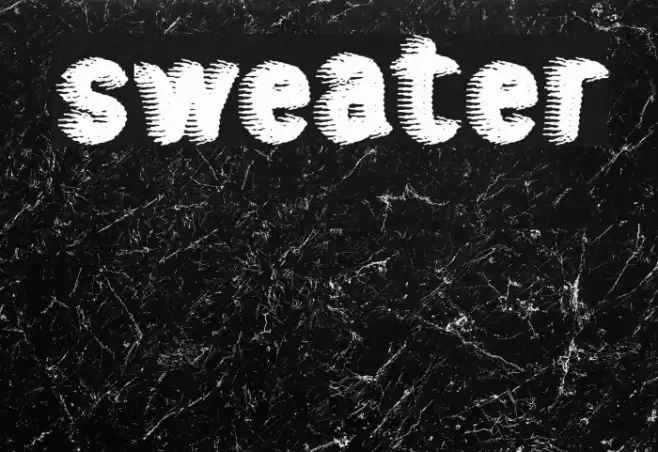 sweater Font examples
