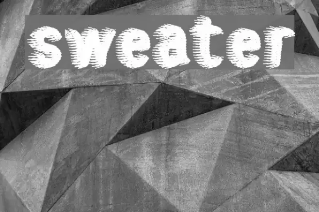 sweater Font examples