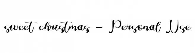 sweet christmas - Personal Use  Frei Schriftart Herunterladen