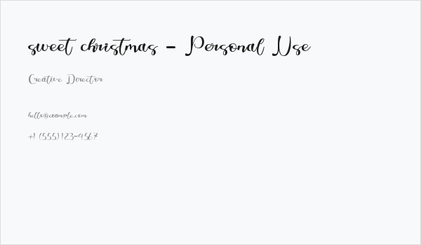 sweet christmas - Personal Use Business Card