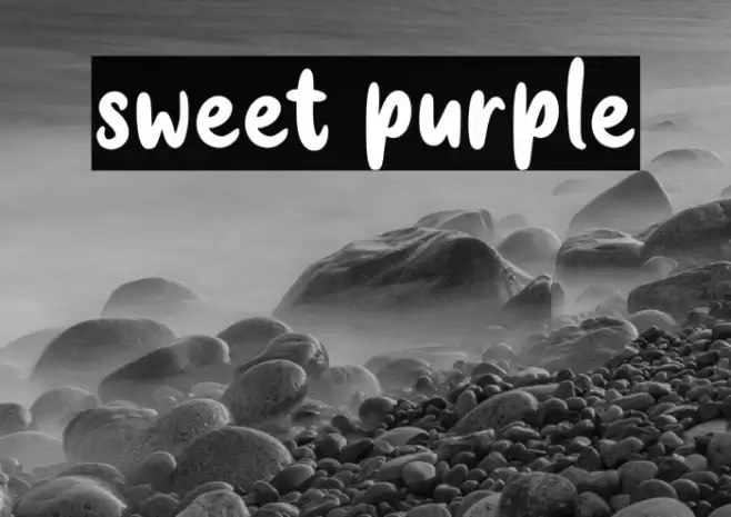 sweet purple Font examples