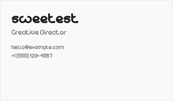 sweetest Business Card