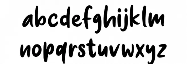 sweetpurple Schriftart Kleinbuchstaben