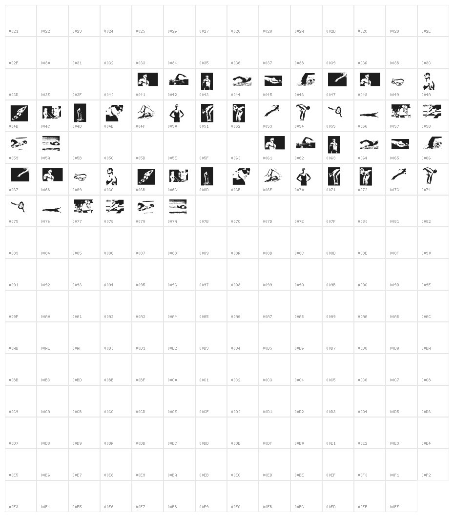 swim Character Map