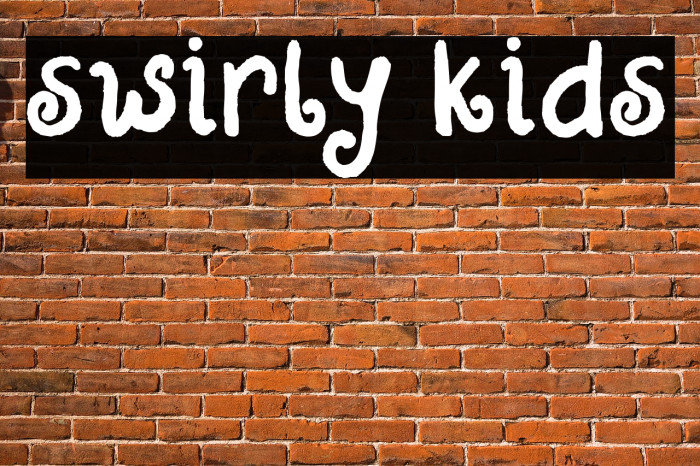 swirly kids Font examples