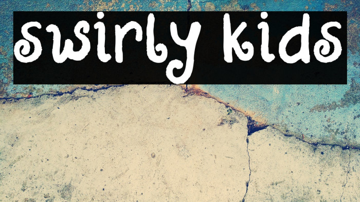 swirly kids Font examples