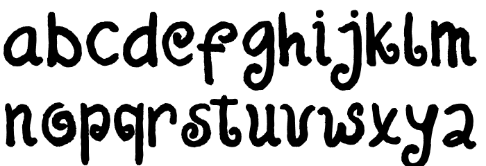 swirlykids Font LOWERCASE