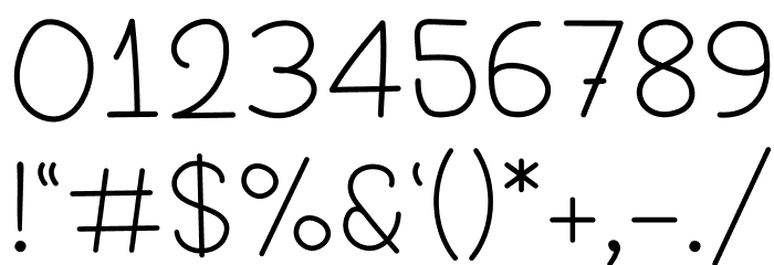 SX Write II Light Font OTHER CHARS