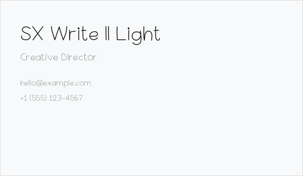 SX Write II Light Business Card
