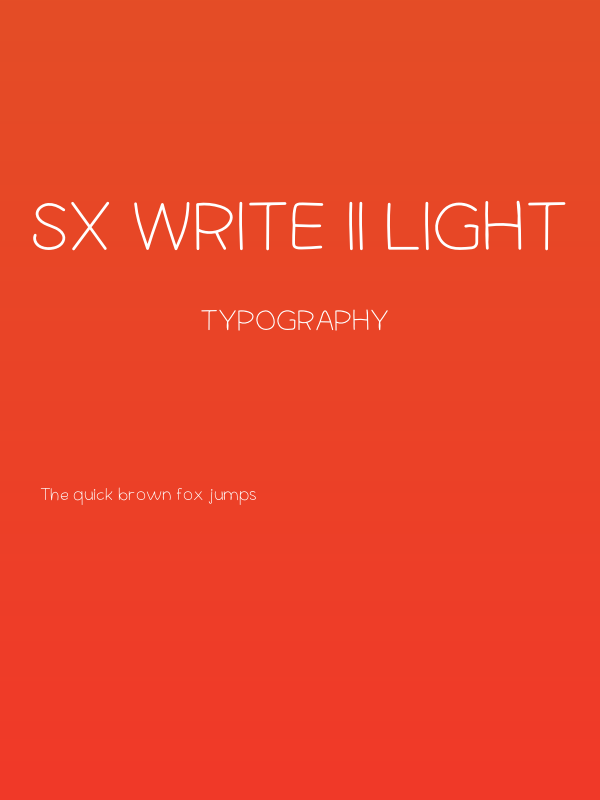 SX Write II Light Poster
