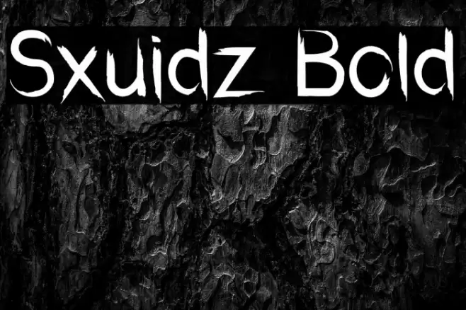 Sxuidz Bold Font examples
