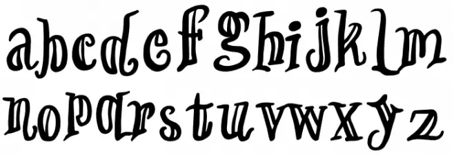 SYBIL WITCH फ़ॉन्ट लोअरकेस