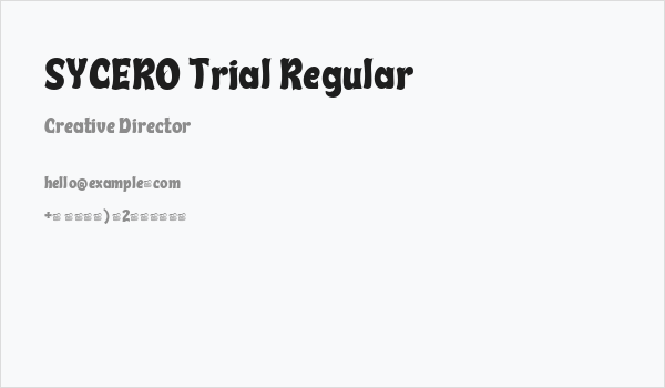 SYCERO Trial Regular Business Card