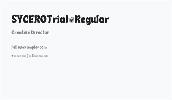 SYCEROTrial-Regular Business Card
