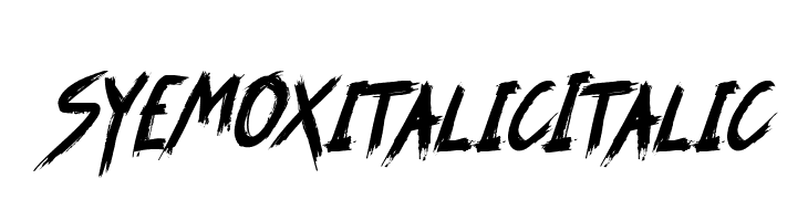 SYEMOX italic Italic  Скачать бесплатные шрифты