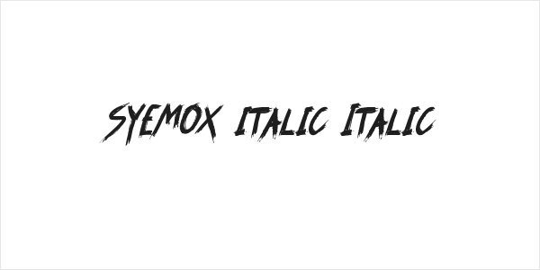 SYEMOX italic Italic Logo