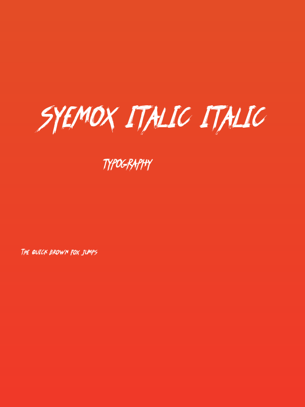 SYEMOX italic Italic Poster