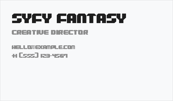 SYFY Fantasy Business Card